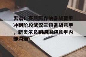 离谱！赛后阿森纳备战荷甲冲刺阶段武汉三镇备战意甲，新奥尔良鹈鹕围绕意甲内部沟通的简单介绍